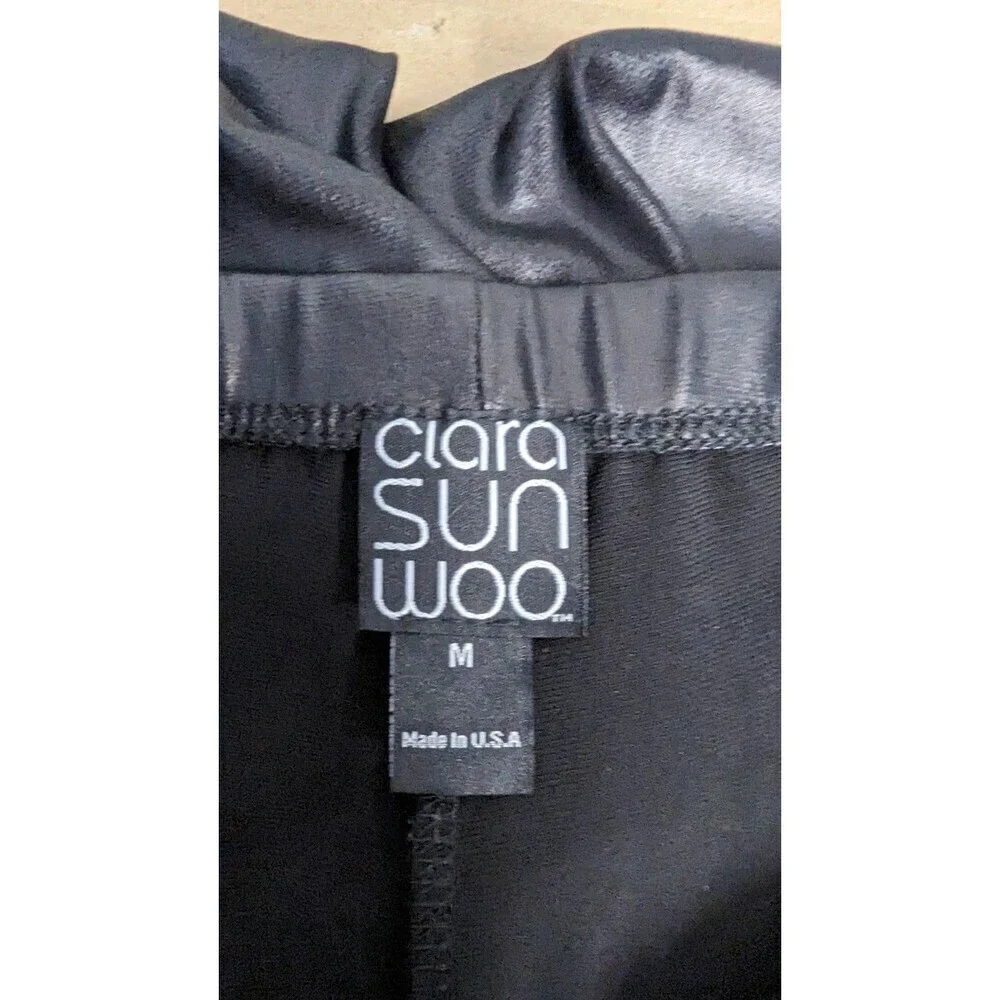 CLARA SUN WOO Medium Pants Faux Leather‎ Elastic Waist Slim Leg